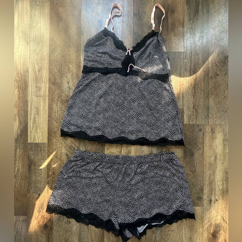 Marilyn Monroe Black and White Polka Dot Pajama Set